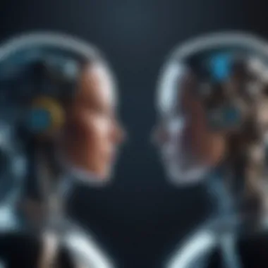 Ethics and Challenges in AI Talking Apps Conceptual image representing ethical concerns in AI technology