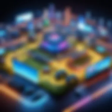 Community Dynamics A conceptual image depicting the dynamic relationships within gaming communities, emphasizing collaboration and competition.