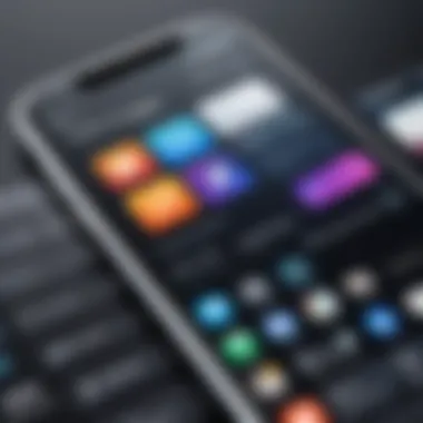 Diverse Applications on a Mobile Device A mobile device displaying various personal applications