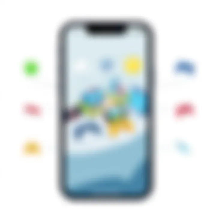 Key Genres in Mobile Gaming A graphical representation illustrating key gaming genres that dominate the iOS platform.