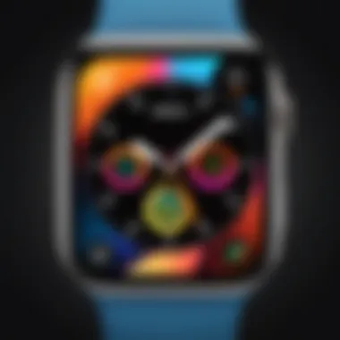 A visually striking Apple Watch face showcasing vibrant colors and innovative design.