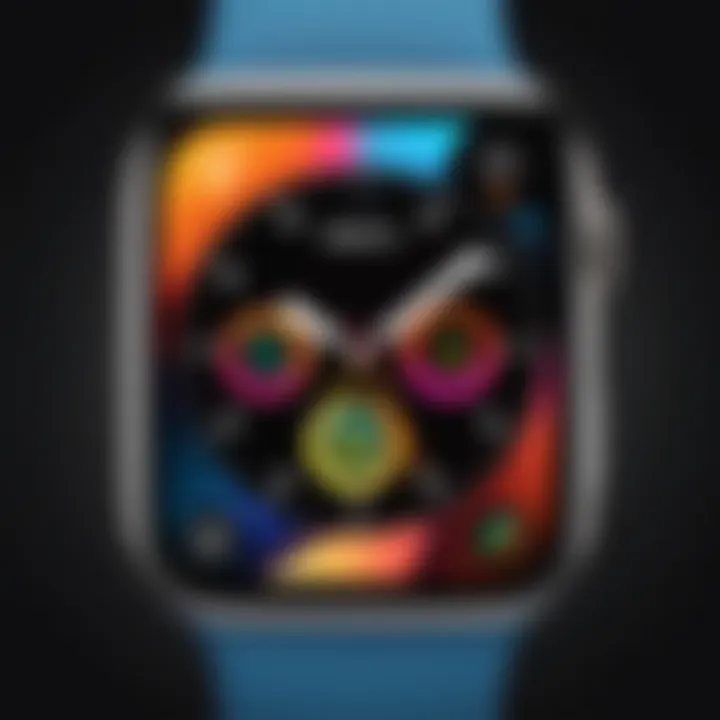 A visually striking Apple Watch face showcasing vibrant colors and innovative design.