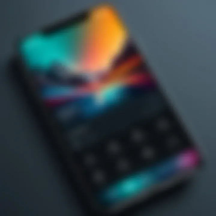 Screenshot of a wallpaper app interface highlighting customization options