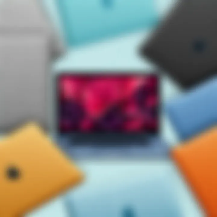 Textured Laptop Skins Different textures of laptop skins in a creative arrangement