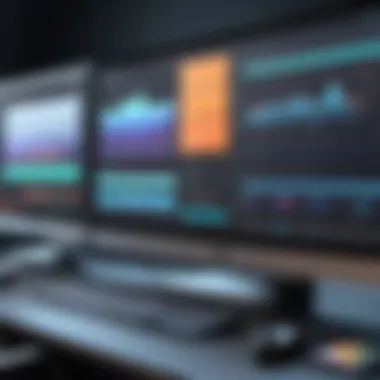 A sleek video editing interface showcasing various tools and features.