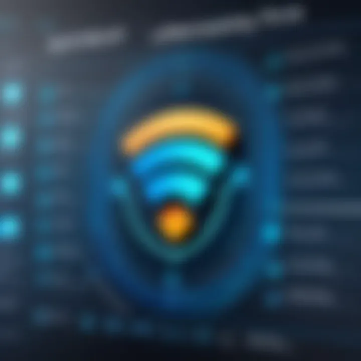 A diagram outlining the security concerns associated with free WiFi messaging platforms.