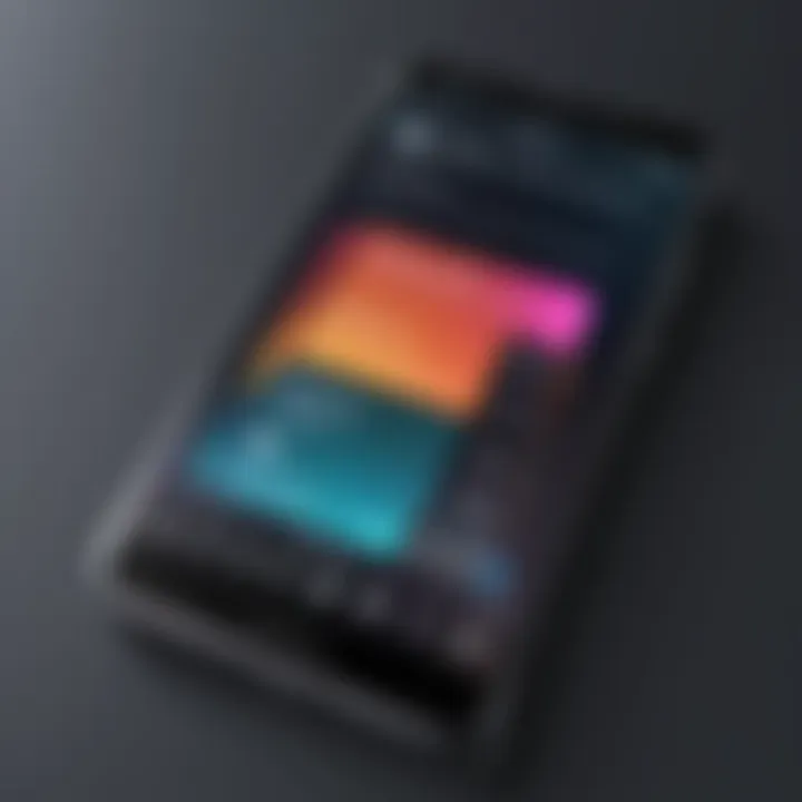 A smartphone displaying a music library interface