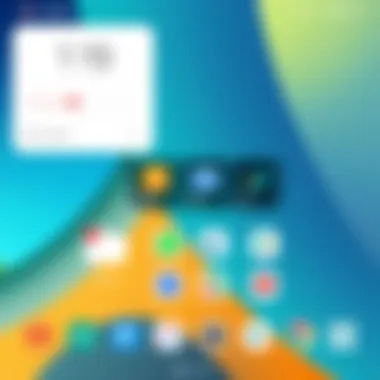 Customized home screen displaying various widgets