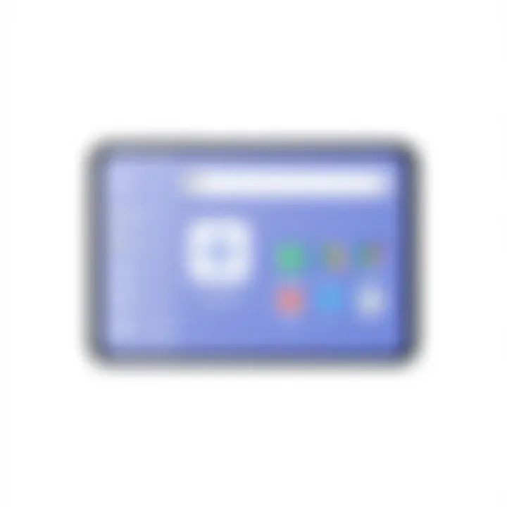 Demonstration of widget selection on a device screen