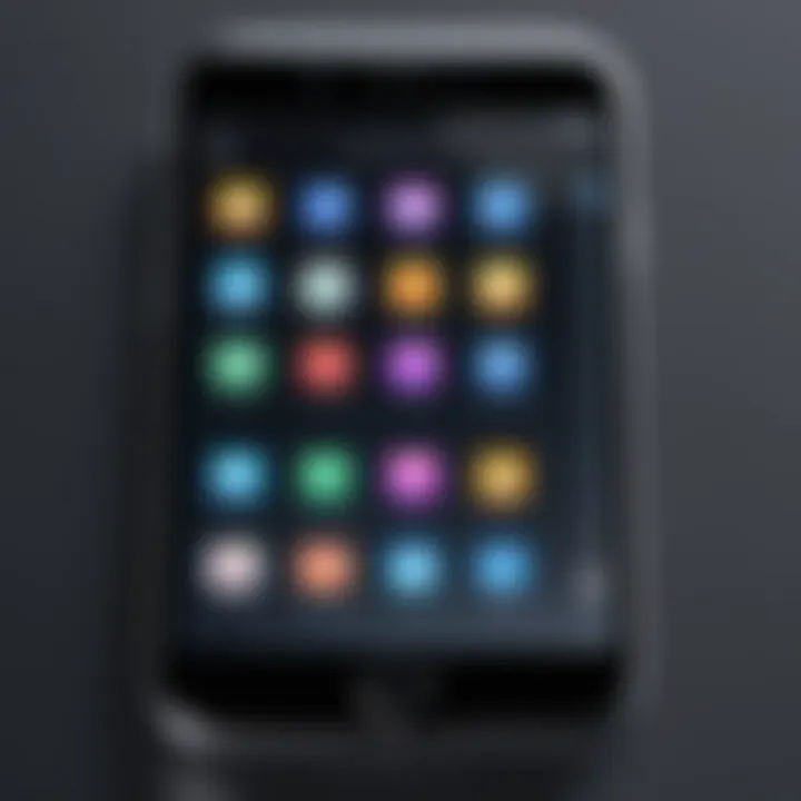 Illustration of a smartphone with customized app icons using widgets