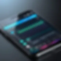 Smartphone displaying music selection for ringtone customization