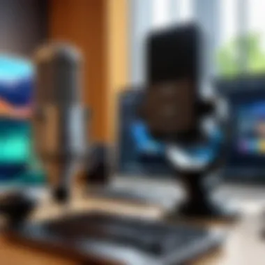 Equipment for Enhancing Commentary Quality Microphone and camera setup for recording commentary