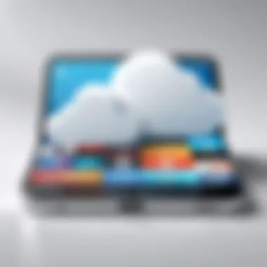Cloud Storage for Music Collection Cloud icon representing music storage