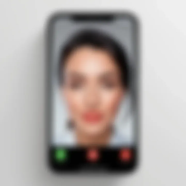 FaceTime app interface on a smartphone