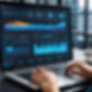 Optimizing Software for Speed A laptop screen displaying system optimization software in action
