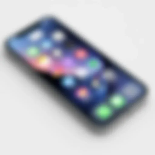 Showcasing the iPhone home screen with customized icons