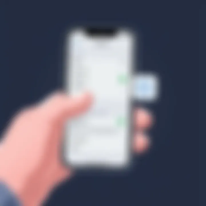Navigating iPhone Settings for Icons User navigating through iPhone settings for icon installation