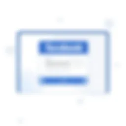 Illustration of Facebook login screen with reactivation prompt