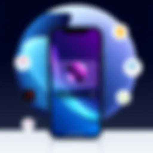 Illustration showcasing the iPhone screen recording feature