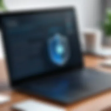 Laptop Security Guide A guidebook open to a section on laptop security