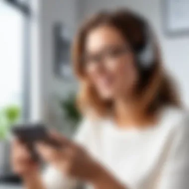 Enjoying a Seamless Voicemail Experience User enjoying seamless voicemail experience