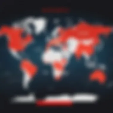 A world map highlighting Netflix availability