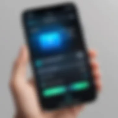 Navigating iPhone Security Features User navigating through iPhone security features