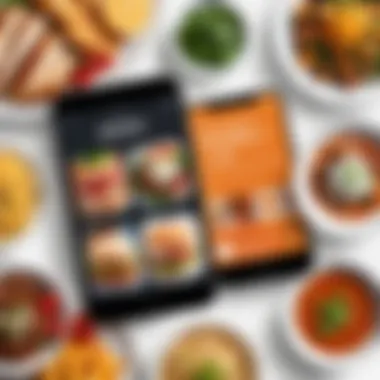 Diverse meal options showcased in a digital format