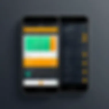 Calorie Counting App Interface User interaction with a calorie counting app interface