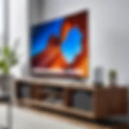 Samsung TV showcasing Google Assistant features