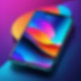 Dynamic iPhone wallpaper showcasing vibrant colors