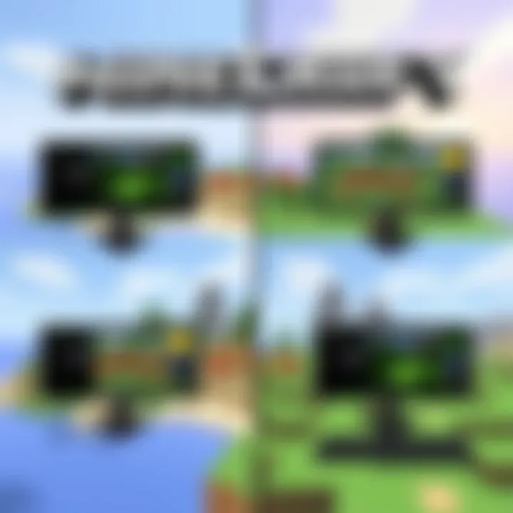 Comparison of graphics between previous and latest Minecraft versions highlighting improvements