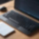 Digital workspace showcasing typing tools