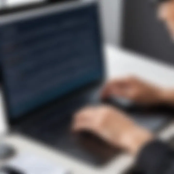 User engaged in typing practice on a laptop