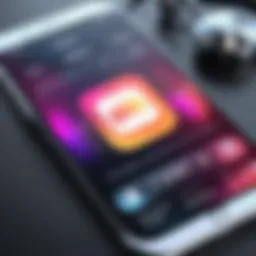 iPhone displaying music app interface