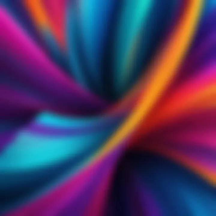 Colorful abstract live wallpaper enhancing desktop aesthetics