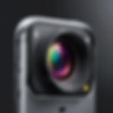 iPhone Native Camera Settings for Blur Illustration of native camera settings on an iPhone for achieving background blur.