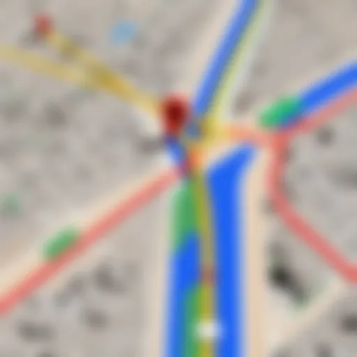 Measuring distance on Google Maps interface