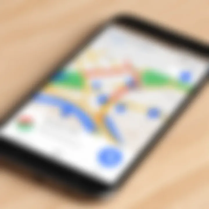 Using Google Maps on a mobile device