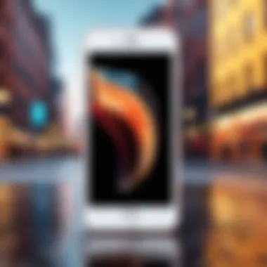 Moment iPhone SE in an Urban Setting The Moment iPhone SE displayed in a sleek urban environment
