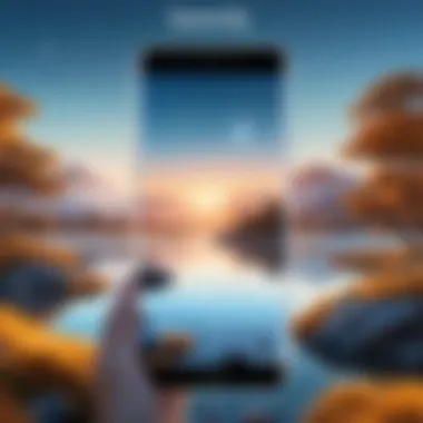 Serenity Captured in Motion for Mobile Users Aesthetic composition of a serene landscape as a moving wallpaper