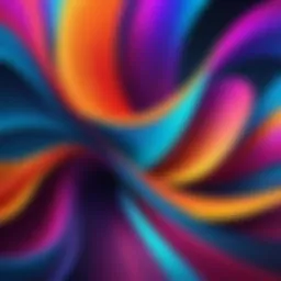 Dynamic phone wallpaper showcasing vibrant colors and movement