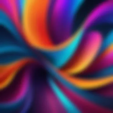 Dynamic Vibrancy in Mobile Wallpapers Dynamic phone wallpaper showcasing vibrant colors and movement