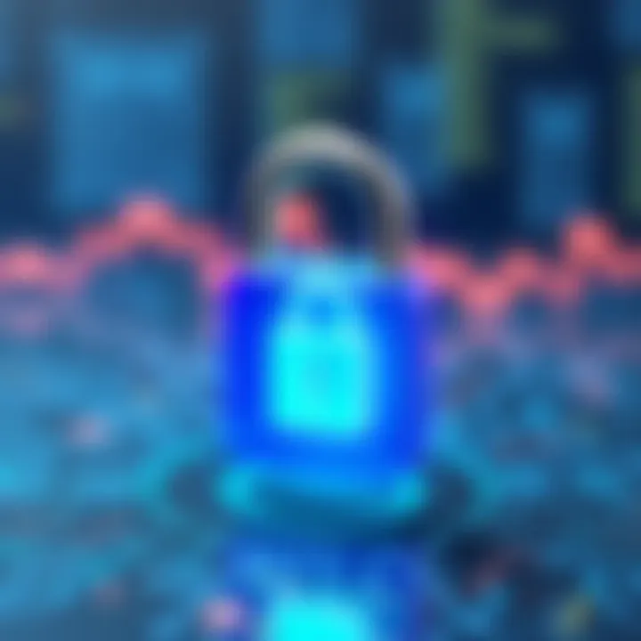 A secure lock symbolizing financial app security