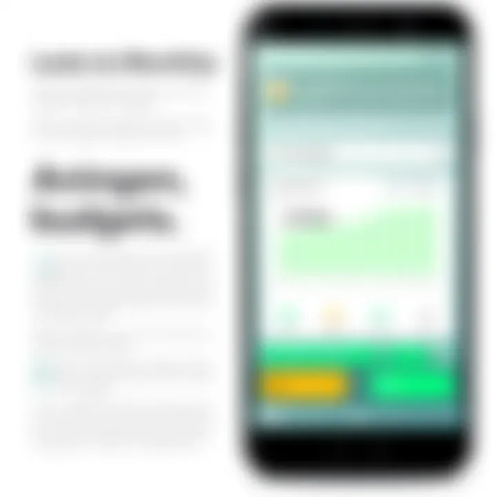 A modern smartphone displaying a budgeting app interface