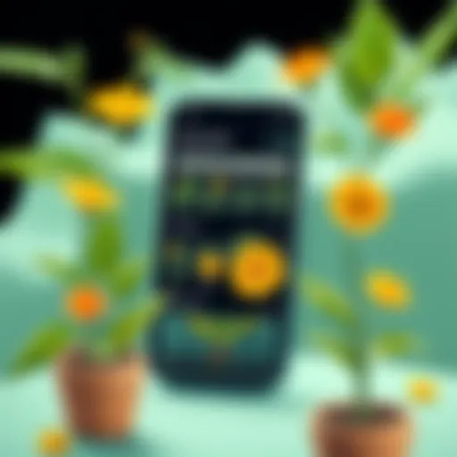 A detailed interface of a plant lookup app showcasing plant identification features.