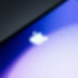 Close-up of an iPhone stuck on the Apple logo screen