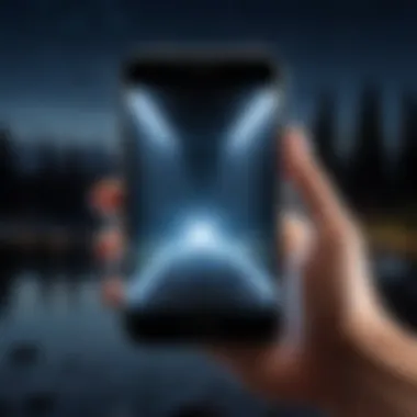 Practical Uses of Smartphone Flashlight An illustration showcasing various practical uses of a smartphone flashlight.