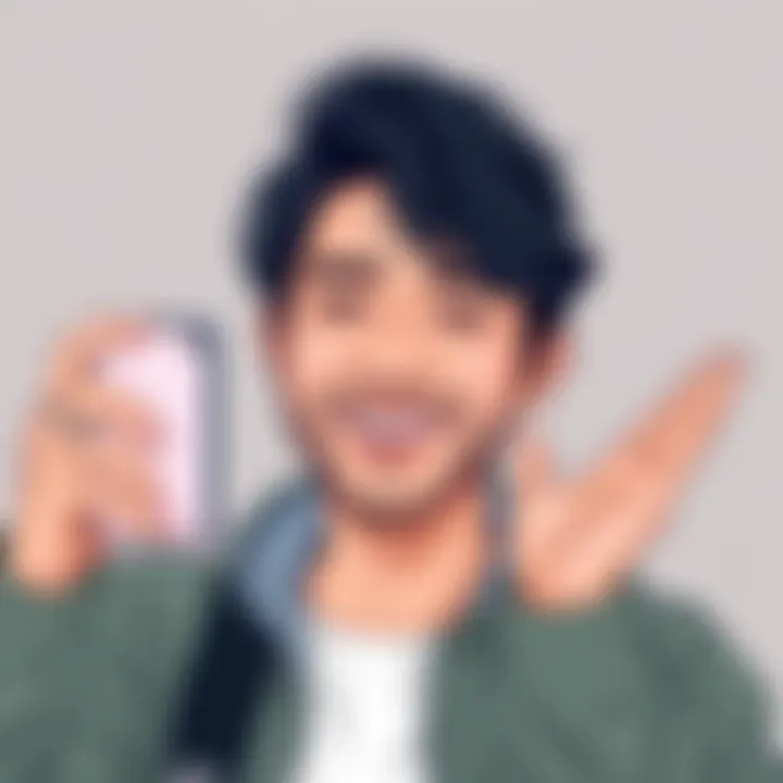 A happy user showcasing a refined selfie taken after using an editing app