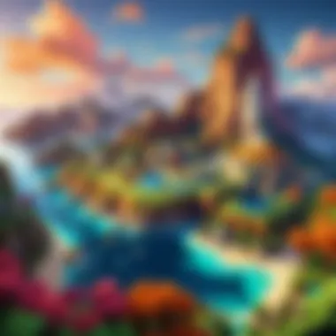 Exploring Minecraft's Vibrant Worlds Minecraft gameplay on a computer showcasing vibrant landscapes